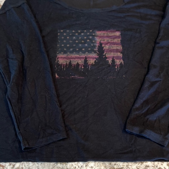 3X Maurice’s Womens Black Americana Short Sleeve Shirt Lightweight Plus Size Top - Picture 9 of 9